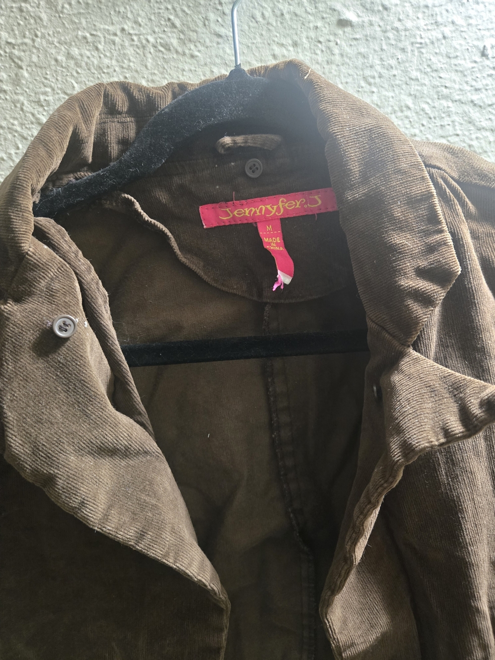 Jennyfer Brown Corduroy Blazer Jacket Women's Medium Button Front Casual Career - Picture 4 of 4